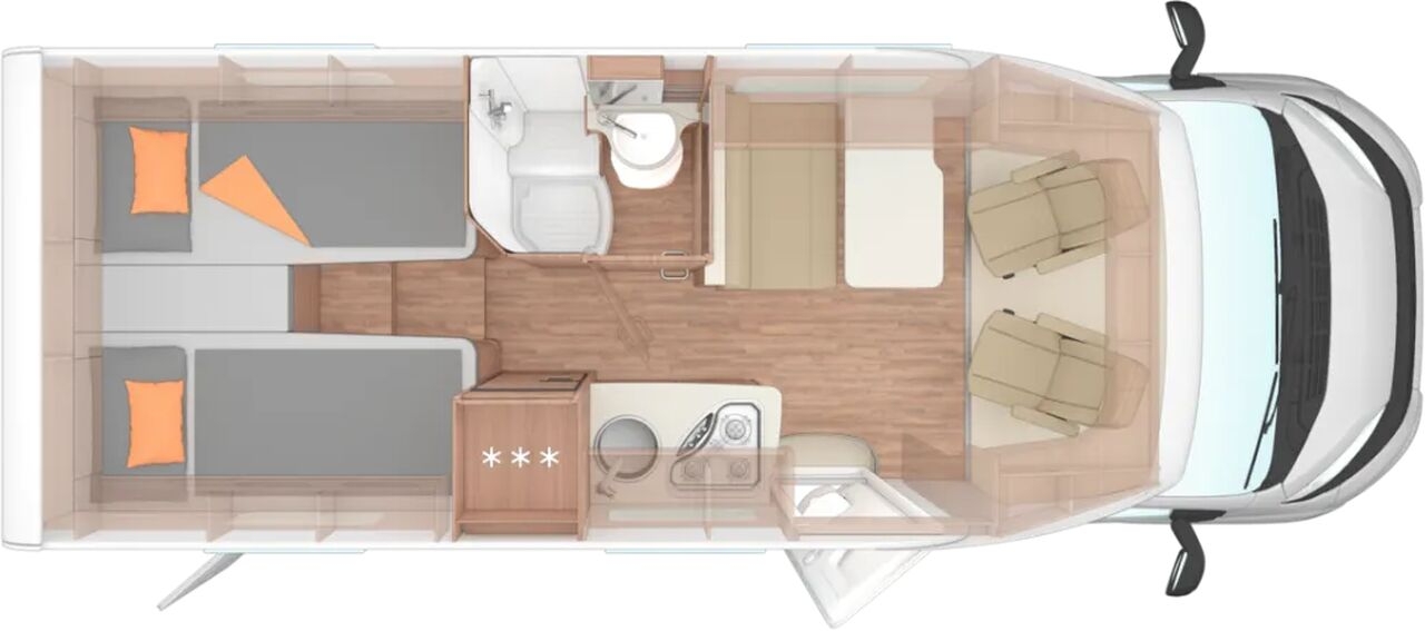 Semi-integrated motorhome Weinsberg CaraCompact EDITION PEPPER 600 MEG- Photo 2