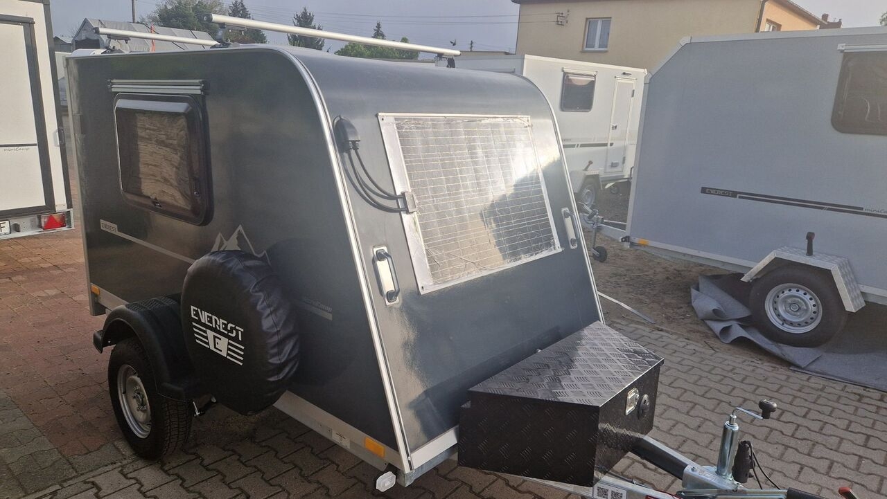 Caravan Nowa mała lekka przyczepa Minikemping Microcamp Everest teardrop offroad wyprawowa adventure o wadze 320kg.- Photo 2