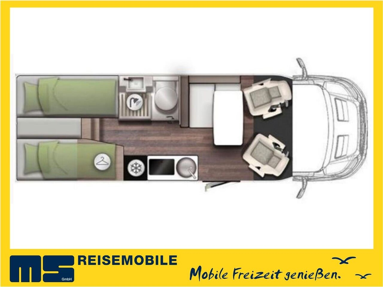 Teilintegriertes Wohnmobil Forster T 669 EB COUPÈ /165PS-8G AUTOMATIK/ EINZELBETTEN Forster T 669 EB COUPÈ /165PS-8G AUTOMATIK/ EINZELBETTEN- Photo 2