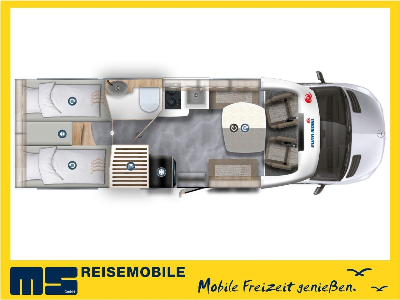 Teilintegriertes Wohnmobil Eura Mobil PROFILA T 726 EF /-2026-/ 170PS-9G/ EINZELBETTEN Eura Mobil PROFILA T 726 EF /-2026-/ 170PS-9G/ EINZELBETTEN- Photo 2
