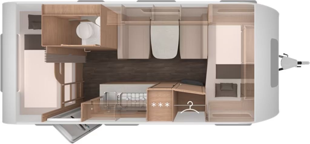 Wohnwagen Knaus Sport 500 QDK Kühlschrank 177l- Photo 2