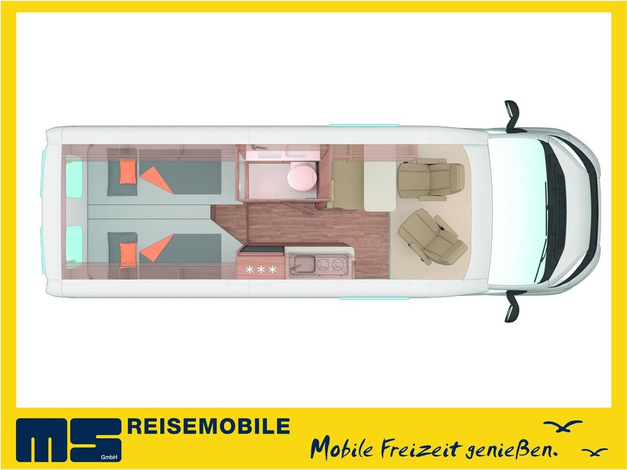 Camper van Weinsberg CARABUS 630 ME-EDITION FIRE /-2026-/EINZELBETTEN Weinsberg CARABUS 630 ME-EDITION FIRE /-2026-/EINZELBETTEN- Photo 2