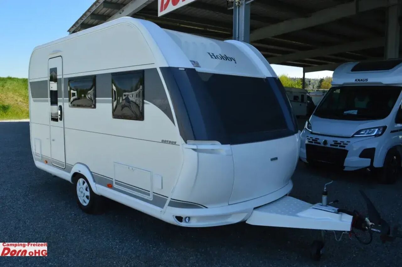 Wohnwagen Wohnwagen Hobby OnTour 390 SF Dachklima, 1500 KG- Photo 3