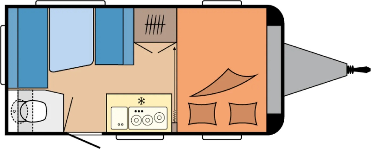 Wohnwagen Hobby OnTour 390 SF 2026 1500kg. Teppich Hobby OnTour 390 SF 2026 1500kg. Teppich- Photo 2