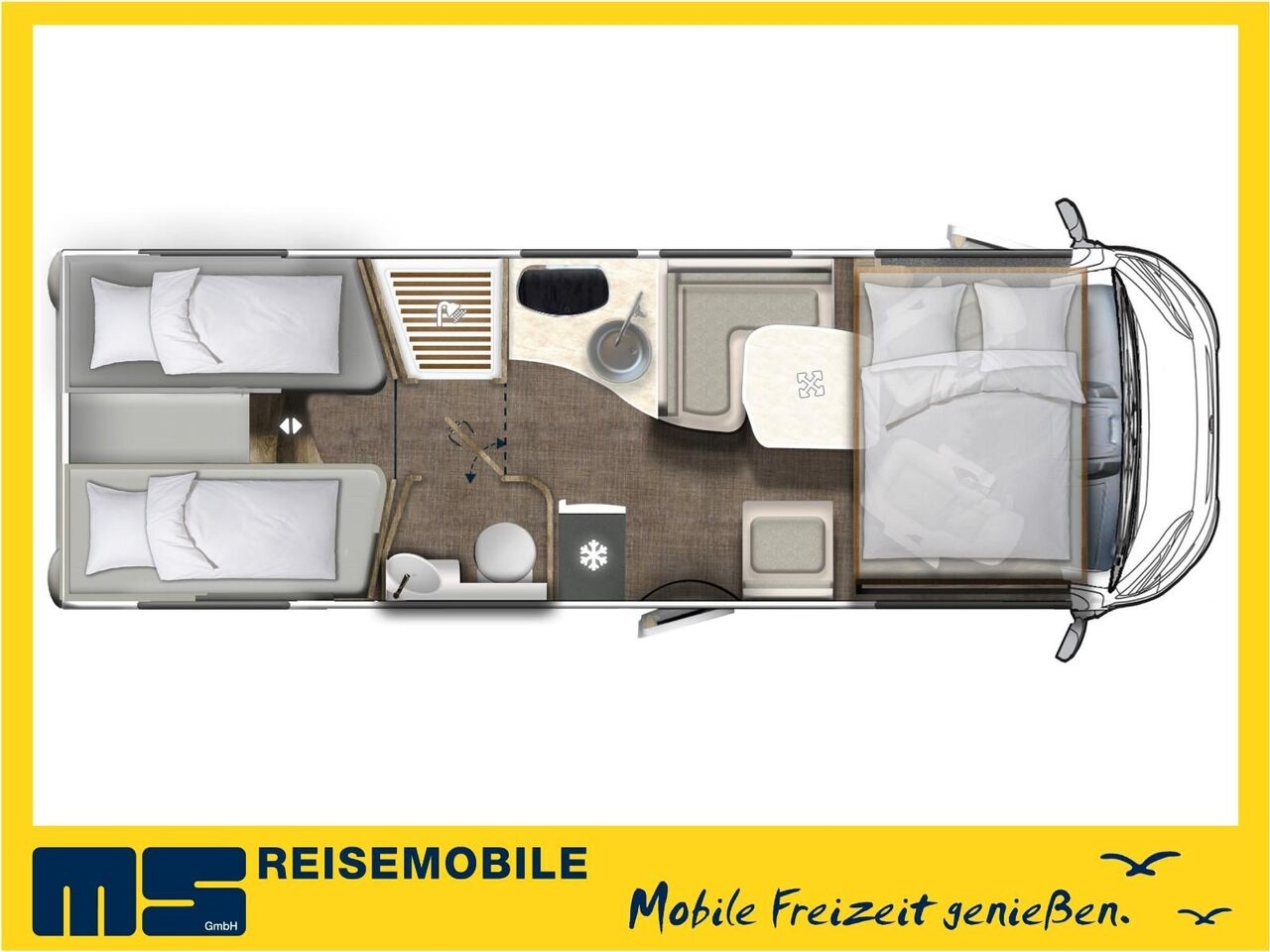 Integriertes Wohnmobil Eura Mobil INTEGRA LINE 720 EB /180PS-9G MAXI/ EINZELBETTEN Eura Mobil INTEGRA LINE 720 EB /180PS-9G MAXI/ EINZELBETTEN- Photo 3