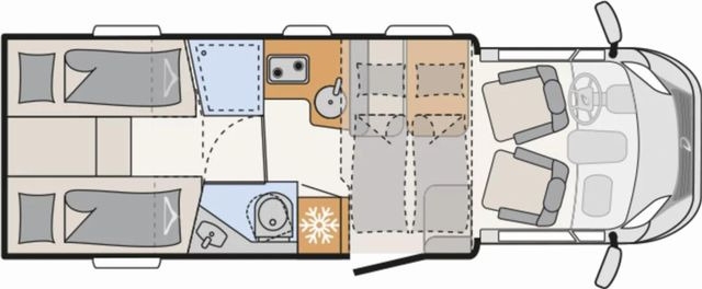 Semi-integrated motorhome Dethleffs Trend T 7057 EB Dethleffs Trend T 7057 EB- Photo 2