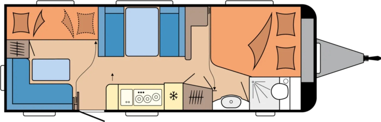Wohnwagen Hobby Excellent Edition 650 KMFe 2025 2200kg., Teppichboden Hobby Excellent Edition 650 KMFe 2025 2200kg., Teppichboden- Photo 2