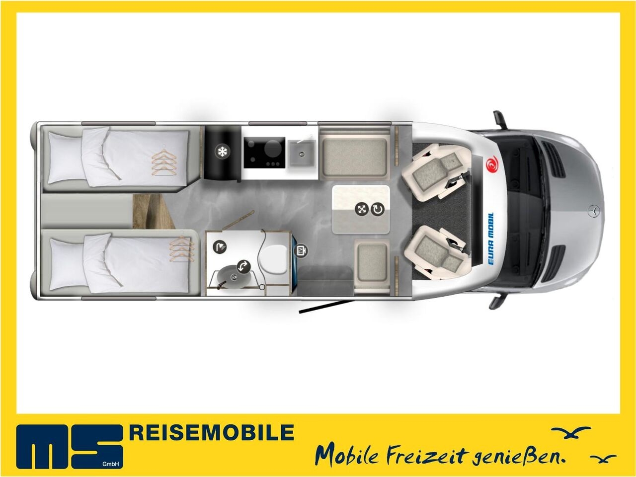 Teilintegriertes Wohnmobil Eura Mobil XTURA 686 EF / -2027-/ 4x4-ALLRAD / EINZELBETTEN Eura Mobil XTURA 686 EF / -2027-/ 4x4-ALLRAD / EINZELBETTEN- Photo 2