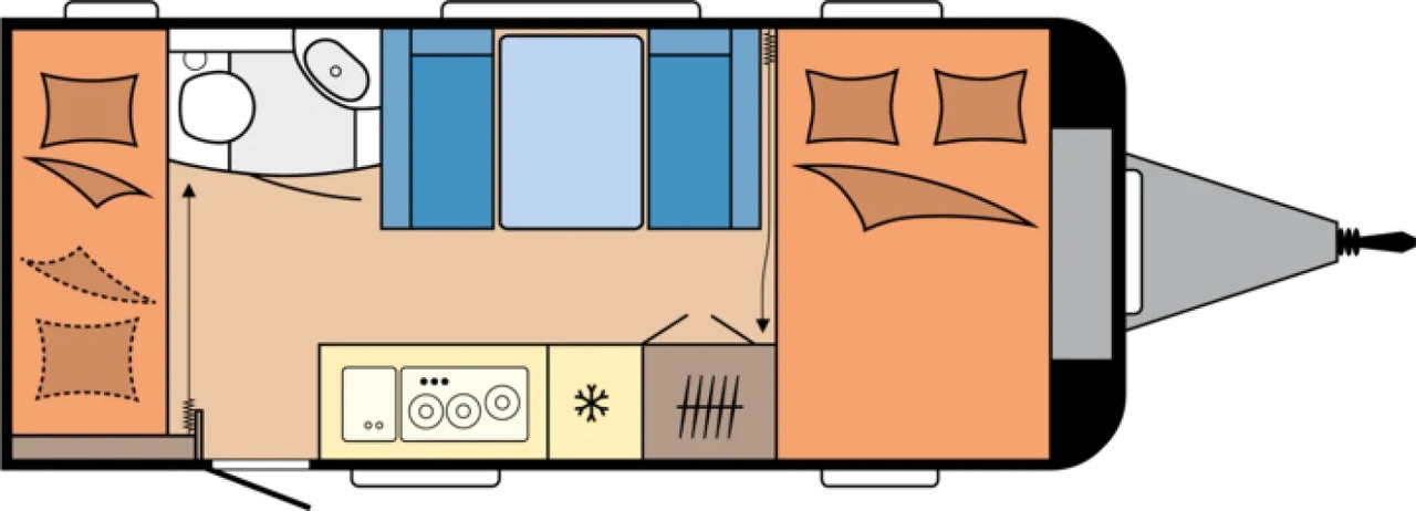 Wohnwagen Hobby Excellent Edition 490 KMF 2025 GARAGE AUTARK 1800KG Hobby Excellent Edition 490 KMF 2025 GARAGE AUTARK 1800KG- Photo 2