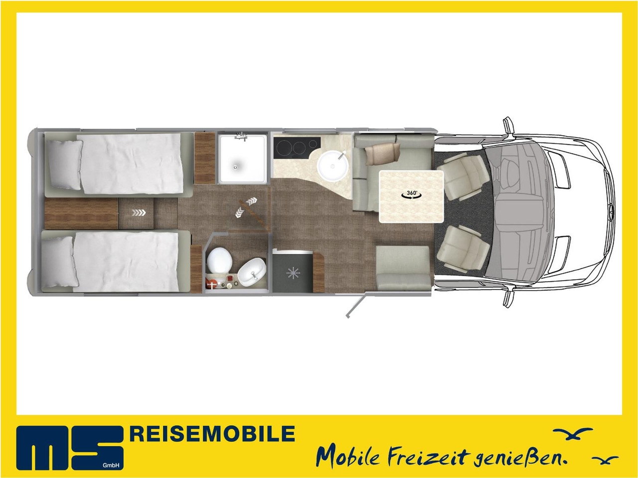 Semi-integrated motorhome Eura Mobil CONTURA 766 EB /LUMINARY PAKET / EINZELBETTEN Eura Mobil CONTURA 766 EB /LUMINARY PAKET / EINZELBETTEN- Photo 2