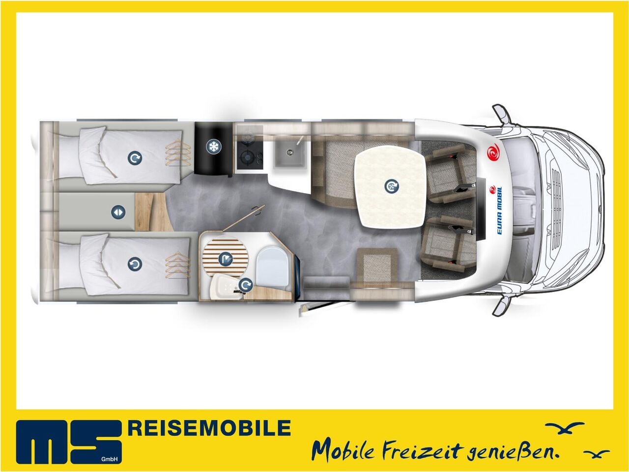 Semi-integrated motorhome Eura Mobil PROFILA T 695 EB / MODELL 2026 / EINZELBETTEN Eura Mobil PROFILA T 695 EB / MODELL 2026 / EINZELBETTEN- Photo 2