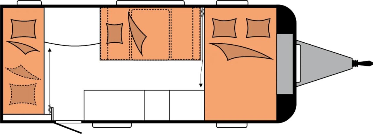 Wohnwagen Wohnwagen Hobby De Luxe 490 KMF- Photo 3