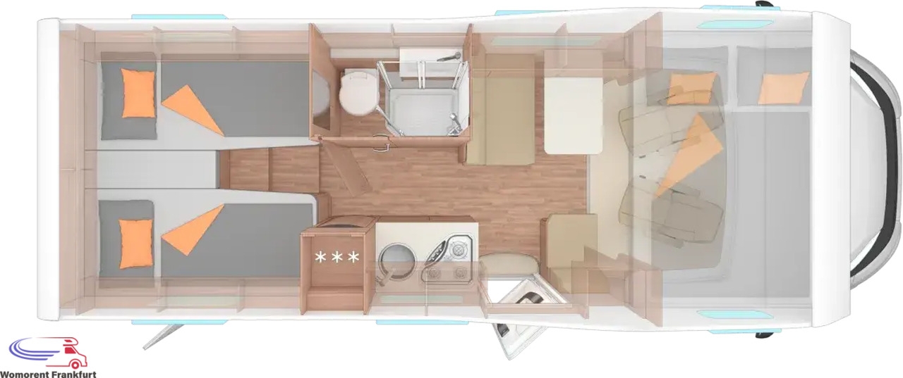 Alkoven Wohnmobil Wohnmobil Weinsberg CaraHome 650 MEG Wohnmobil Weinsberg CaraHome 650 MEG- Photo 2